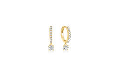  Luna Gaze - Earrings - Silver / 14kt GP - Zirconia